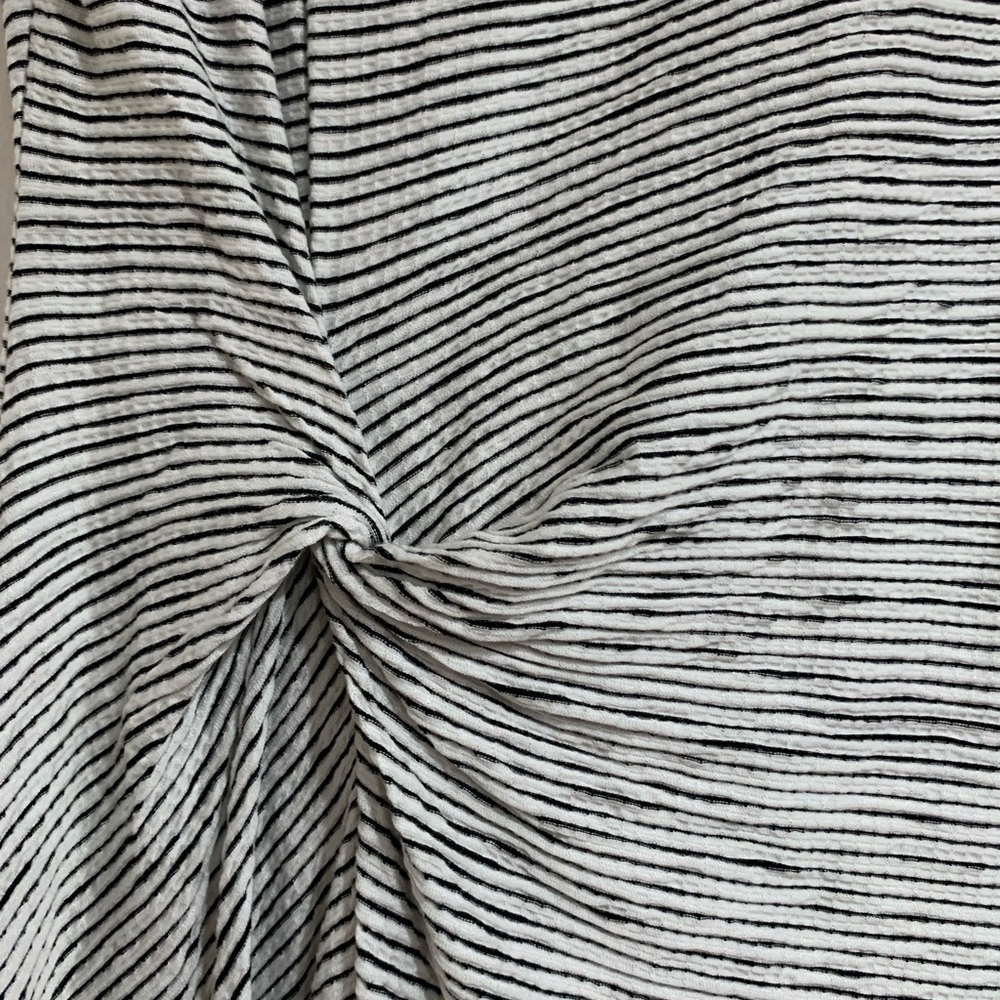 Max Studio White & Black Stripe Knotted flowy A-Line Dress - Women’s size Large - Picture 8 of 10